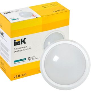 Светильник светодиодный ДПО 5070 28Вт 4000К IP65 круг бел. IEK LDPO0-5070-28-4000-K01
