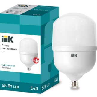Лампа светодиодная HP 65Вт 4000К нейтр. бел. E40 230В IEK LLE-HP-65-230-40-E40