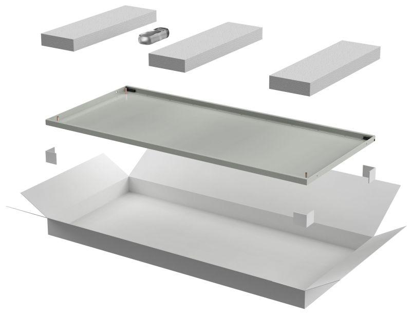 Дверь металлическая для шкафа LINEA N 28U 600мм сер. ITK LN35-28U6X-DM