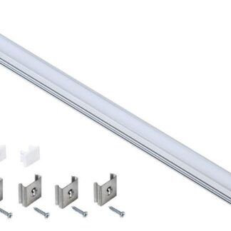 Профиль накладной прямоугульный для светодиод. ленты 1712 L2000 комплект аксессуаров опал алюм. IEK LSADD1712-SET1-2-...