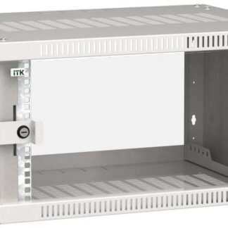Шкаф LINEA WE 6U 600х450мм стекл. дверь сер. ITK LWE3-06U64-GF