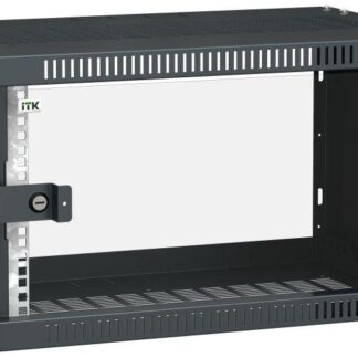 Шкаф LINEA WE 6U 550x350мм дверь стекло черн. ITK LWE5-06U53-GF