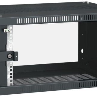 Шкаф LINEA WE 6U 600x450мм дверь стекло черн. ITK LWE5-06U64-GF