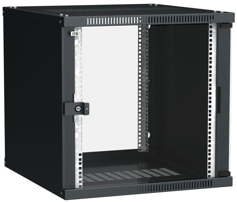 Шкаф LINEA WE 12U 600x450мм дверь стекло черн. ITK LWE5-12U64-GF