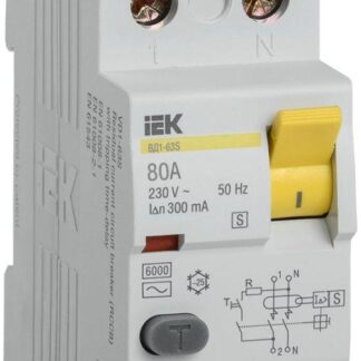 Выключатель дифференциального тока (УЗО) 2п 80А 300мА тип ACS ВД1-63S KARAT IEK MDV12-2-080-300