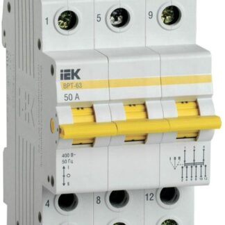 Выключатель-разъединитель трехпозиционный 3п ВРТ-63 50А KARAT IEK MPR10-3-050