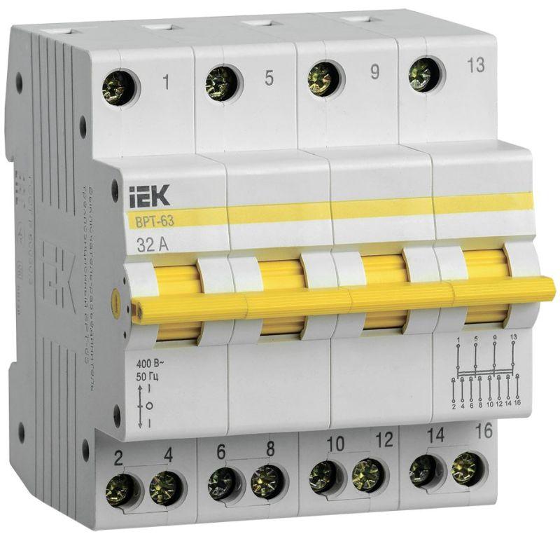 Выключатель-разъединитель трехпозиционный 4п ВРТ-63 32А KARAT IEK MPR10-4-032