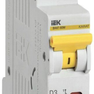 Выключатель автоматический модульный 1п D 3А 6кА ВА47-60M KARAT IEK MVA31-1-003-D