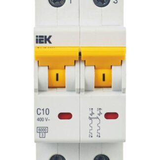 Выключатель автоматический модульный 2п C 10А 6кА ВА47-60M KARAT IEK MVA31-2-010-C