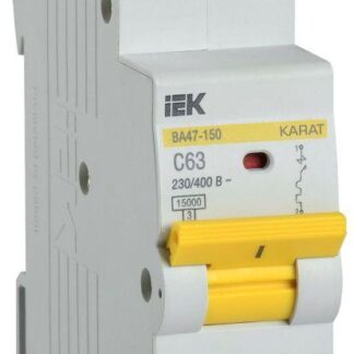 Выключатель автоматический модульный 1п C 63А 15кА ВА47-150 KARAT IEK MVA50-1-063-C