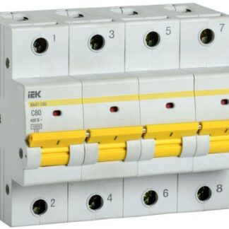 Выключатель автоматический модульный 4п C 80А 15кА ВА47-150 KARAT IEK MVA50-4-080-C