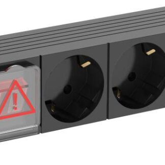 Блок розеток 3-м PDU немец. станд. LED 1U вх. С14 10" ITK PH12-3D3-P