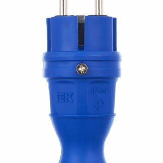 Вилка прямая ОМЕГА ВБп3-1-0м IP44 каучук син. IEK PKR01-016-2-K07