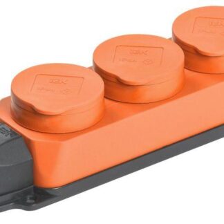 Колодка 3-м ОМЕГА РБ33-1-0м IP44 каучук оранж. IEK PKR61-016-2-K09