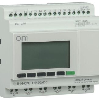 Контроллер программируемый логический (микро ПЛК) PLR-M. CPU DI12/DO06(R) 24В DC ONI PLR-M-CPU-18R00ADC