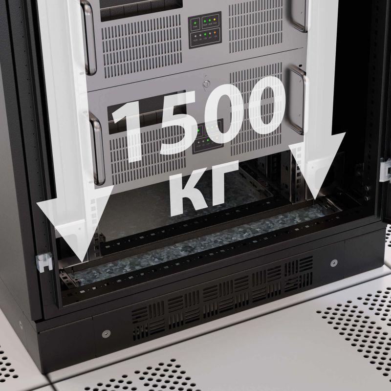 Шкаф напольный 42U 600х600 двери перфорир./перфорир. укомплектован вводом и заглушками RAL 9005 DKC R5IT4266PFB