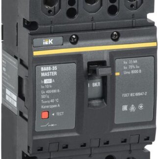 Выключатель автоматический 3п 160А 35кА ВА88-35 MASTER IEK SVA30-3-0160-02
