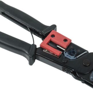 Инструмент обжимной для RJ-45/12/11 без храпового механизма черн./красн. ITK TM1-B10V