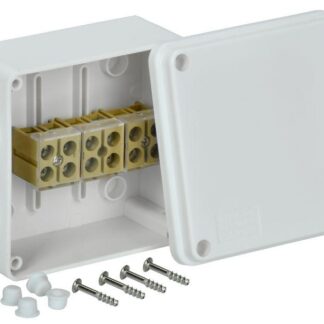 Коробка распаячная ОП КМ 100х100х50мм бел. IEK UKO10-100-050-100-K01-E