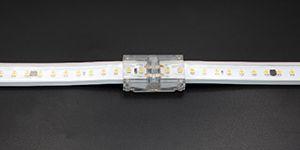 Соединитель жесткий пластиковый для ленты AC230В IP20 (уп.10шт) VARTON V4-R0-00.0048.STR-0001