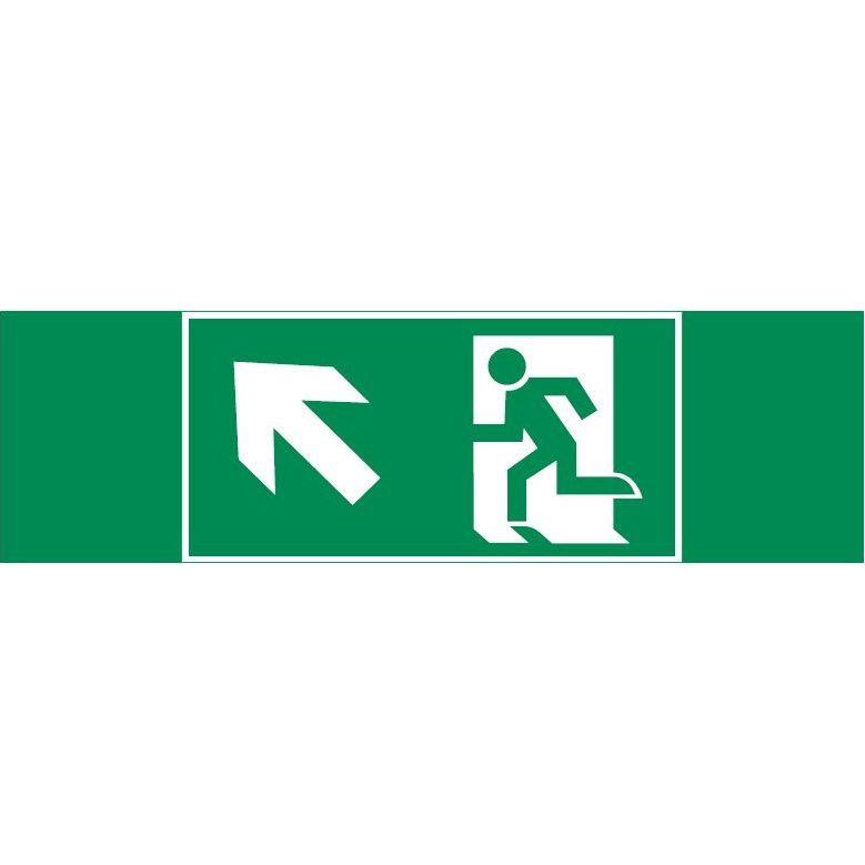 Знак "ФИГУРА / СТРЕЛКА ВЛЕВО ВВЕРХ" 310х90мм для аварийно-эвакуационного светильника Basic IP65 VARTON V5-EM02-60.002...