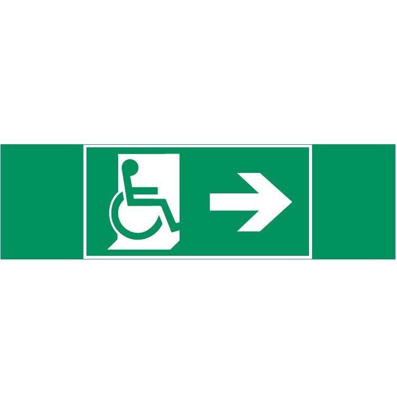 Знак "Движение МГН направо" 310х90мм для аварийно-эвакуационного светильника Basic IP65 VARTON V5-EM02-60.002.030