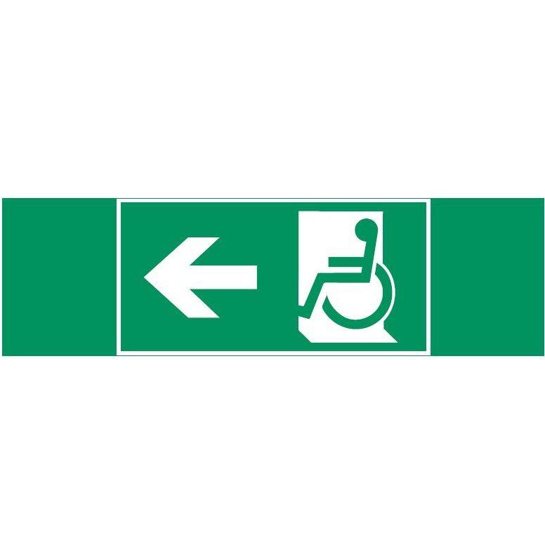 Знак "Движение МГН налево" 310х90мм для аварийно-эвакуационного светильника Basic IP65 VARTON V5-EM02-60.002.031