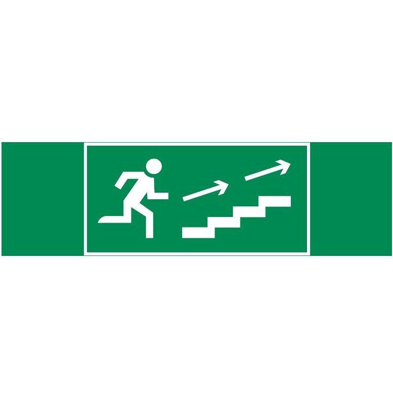 Знак "ПО ЛЕСТНИЦЕ ВВЕРХ ВПРАВО" 310х90мм для аварийно-эвакуационного светильника Basic IP65 VARTON V5-EM02-60.002.039