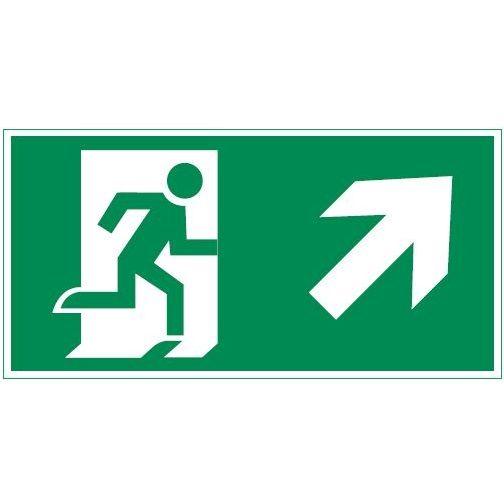 Знак "ФИГУРА / СТРЕЛКА ВПРАВО ВВЕРХ" 300х150мм для аварийно-эвакуационного светильника Vision/Giant VARTON V5-EM03-60...