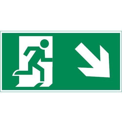 Знак "ФИГУРА / СТРЕЛКА ВПРАВО ВНИЗ" 300х150мм для аварийно-эвакуационного светильника Vision/Giant VARTON V5-EM03-60....