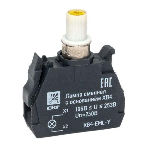 Лампа сменная с основанием XB4 желт. 230В PROxima EKF XB4-EML-Y