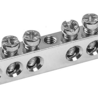 Шина PEN "земля-ноль" 6х9мм 8/1 Ni (8групп/крепеж по центру) IEK YNN10-08-100-N