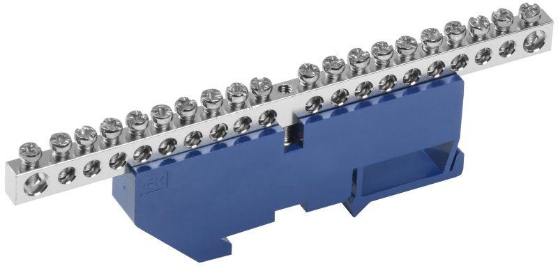 Шина нулевая на DIN-изол. Ni ШНИ-6х9-20-Д-С IEK YNN10-20-D-K07-N