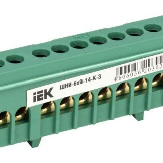 Шина PE "земля" в корп. изоляции на DIN-рейку ШНИ-6х9-14-К-З IEK YNN10-69-14KD-K06
