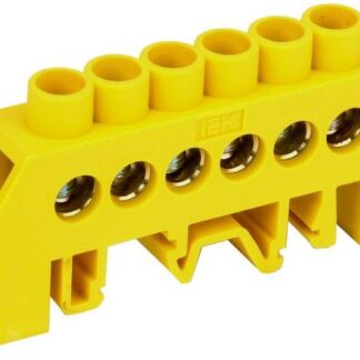 Шина PE "земля" в комб. DIN-изол. "Стойка" ШНИ-8х12-6-КС-Ж IEK YNN10-812-6DP-K05