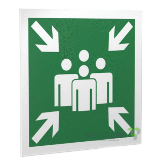 Знак безопасности PS-50506.E21"Пункт (место) сбора" Белый свет a13771