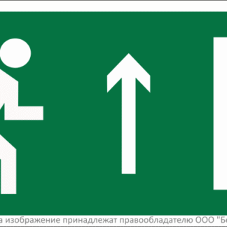 Знак безопасности BL-3015B.E11 "Напр. к эвакуац. выходу прямо (прав.)" Белый свет a14589