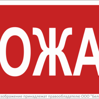 Знак безопасности BL-2010B.F20"Пожар" Белый свет a17797