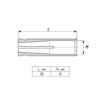 Анкер забивной М8 латунь EKF alzm8