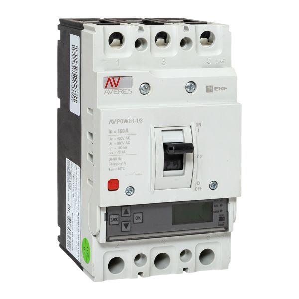 Выключатель автоматический 160А 100кА AV POWER-1/3 ETU6.0 AVERES EKF mccb-13-160H-6.0-av