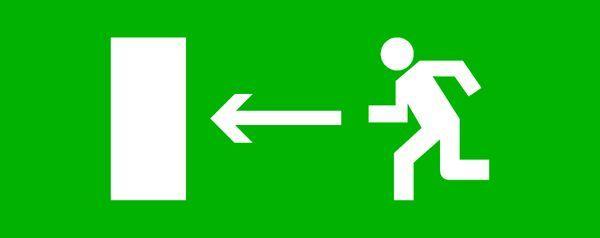 Пиктограмма "Направление налево" 240х95мм (для SAFEWAY-10) EKF pkal-02-03