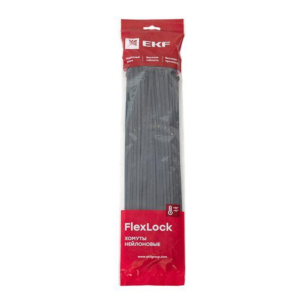 Хомут P6.6 4.8х350 FlexLock стандартный черн. (уп.100шт) PROxima EKF plc-fl-ctsb-4.8x350