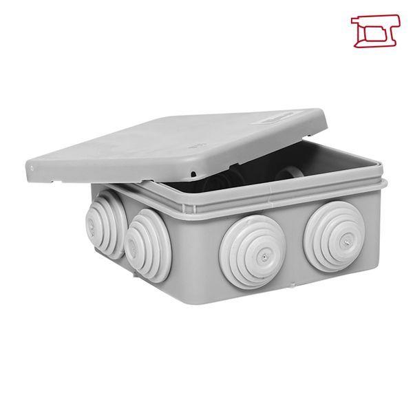 Коробка распределительная КМР-030-031 85х85х40 IP55 с крышкой для прямого монтажа 8 мембранных вводов сер. розн. стик...