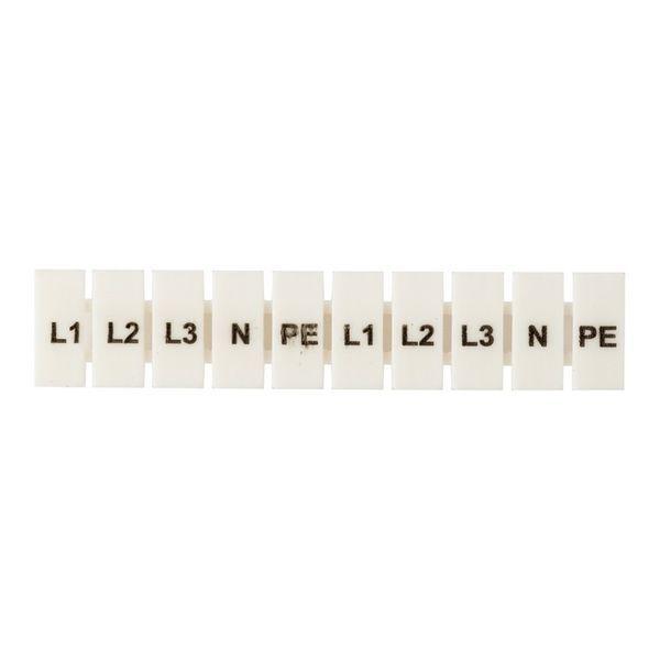 Маркеры для UT/ST/Push-in 2.5 с символами "L1. L2. L3. N. PE" (уп.100шт) EKF zb-st-2.5-L-1-3