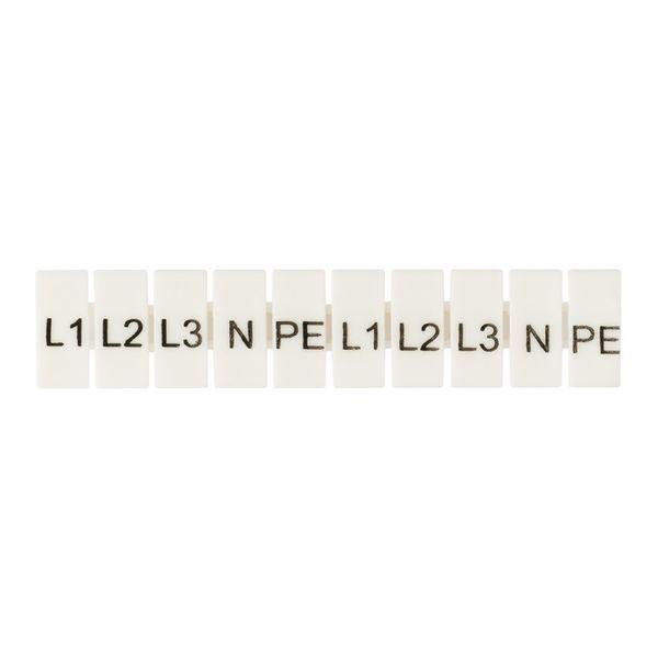 Маркеры для UT/ST/Push-in 6 с символами "L1. L2. L3. N. PE" (уп.100шт) EKF zb-st-6-L-1-3