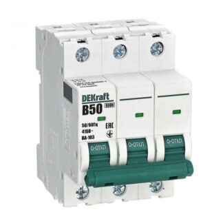 Выключатель автоматический модульный 3п B 50А 6кА ВА-103 DEKraft 12246DEK