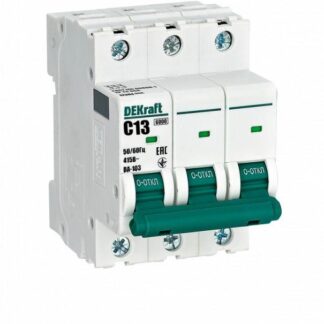 Выключатель автоматический модульный 3п C 13А 6кА ВА-103 DEKraft 12304DEK