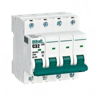 Выключатель автоматический модульный 4п C 32А 6кА ВА-103 DEKraft 12324DEK