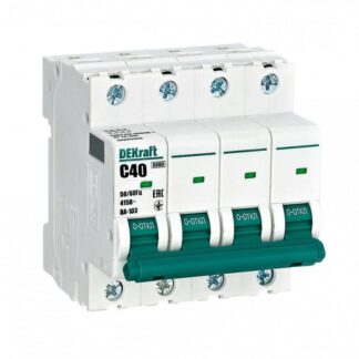 Выключатель автоматический модульный 4п C 40А 6кА ВА-103 DEKraft 12325DEK