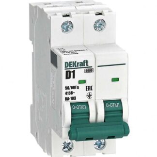 Выключатель автоматический модульный 2п D 1А 6кА ВА-103 DEKraft 12344DEK